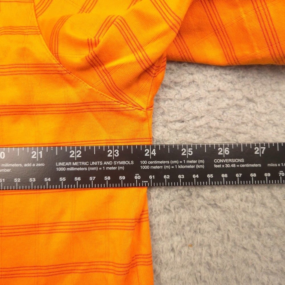 Nike Tiger Woods Collection Polo Mens XL Orange Stripe Dri-FIT Golf Shirt - Picture 9 of 13